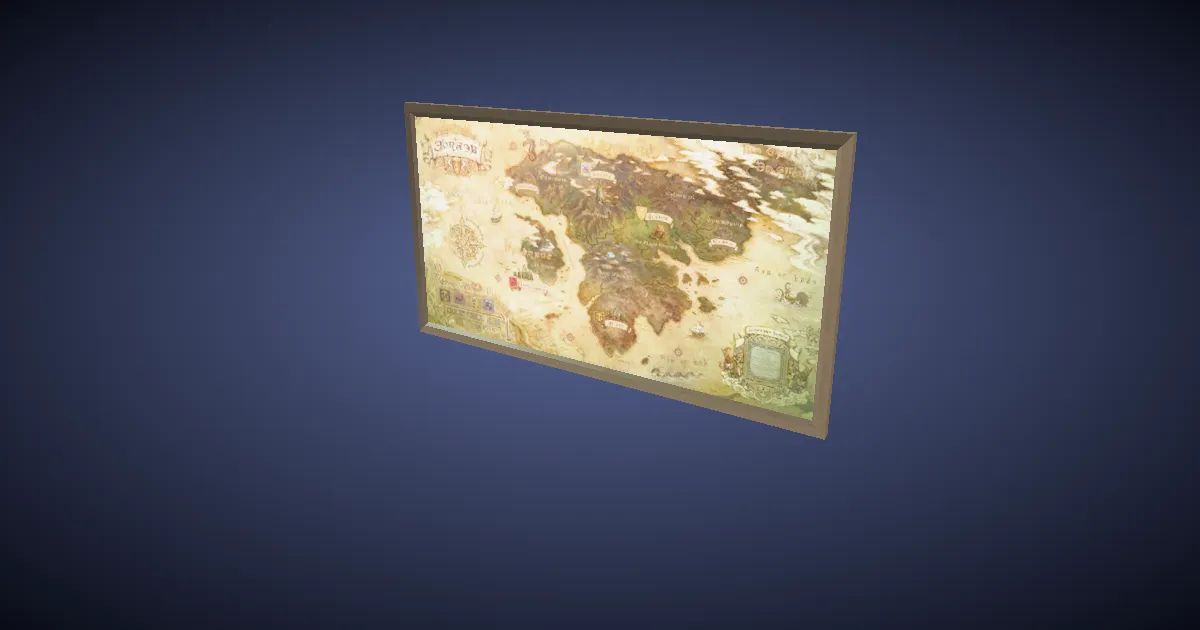3D-Ansicht von Karte Eorzeas