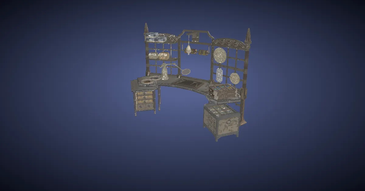 Rendu 3D de Établi d'orfèvrerie