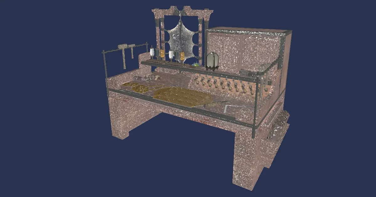 Leatherworking Bench - 3D render