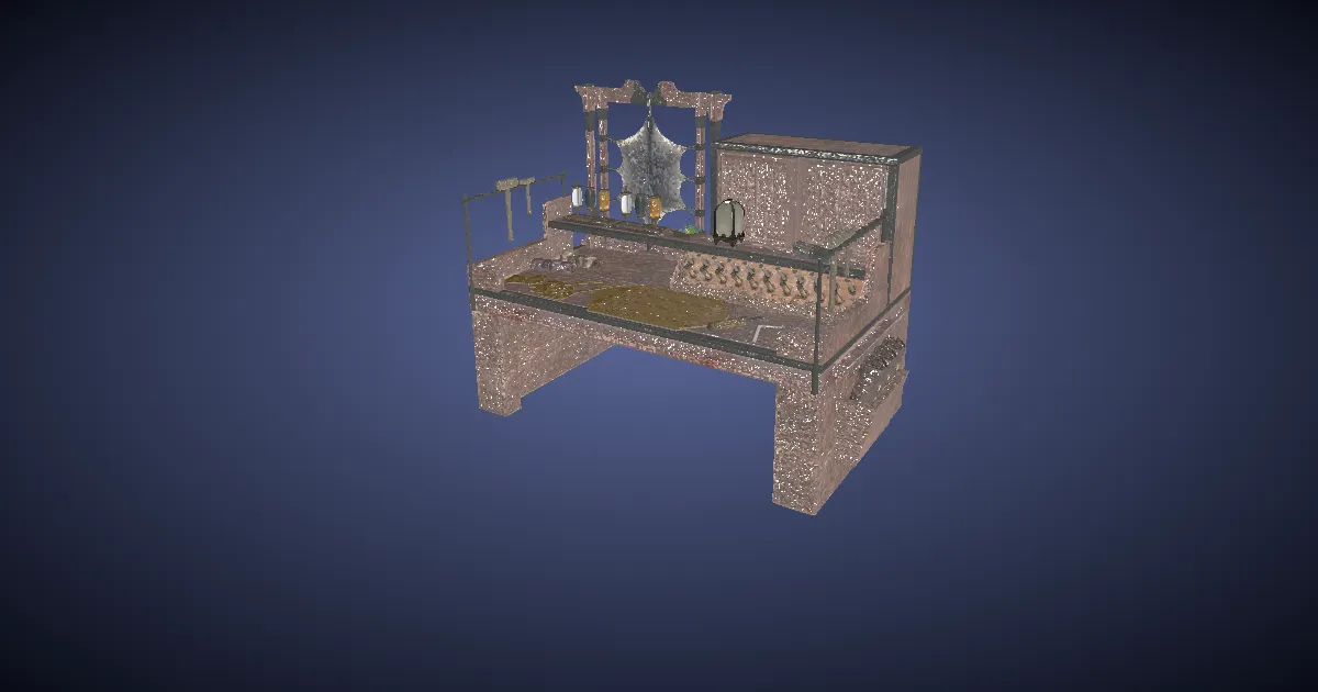 Leatherworking Bench - 3D render