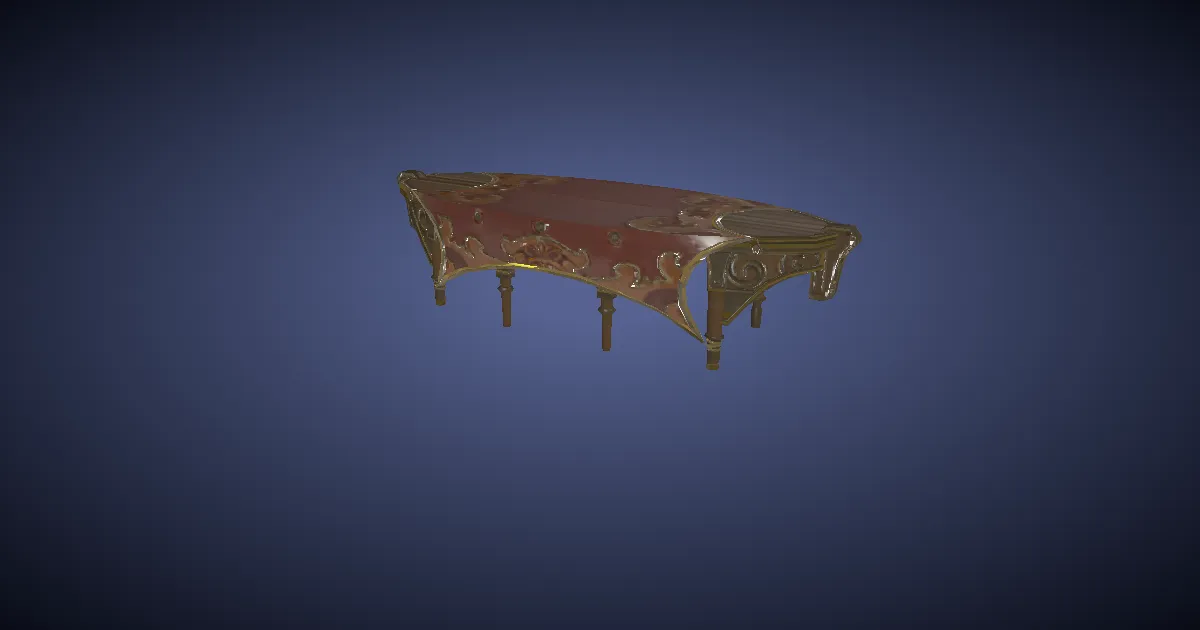 3D-Ansicht von Riviera-Audienztisch