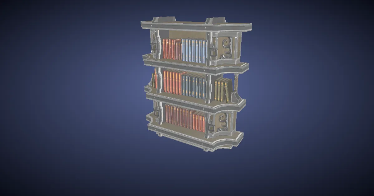 Riviera Bookshelf - 3D render