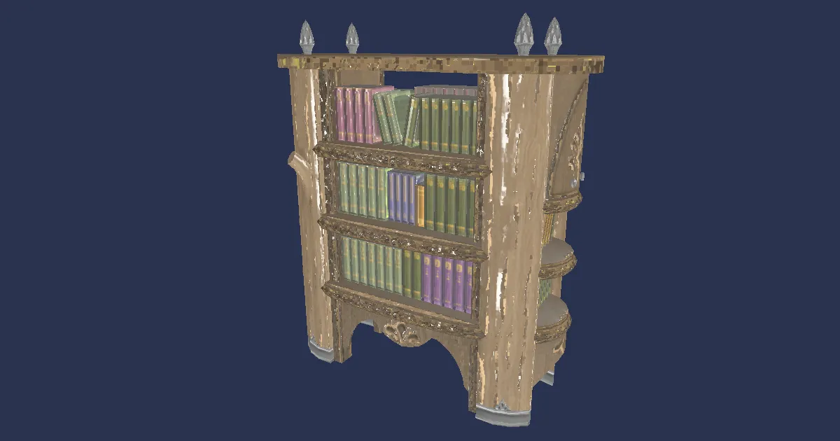 3D-Ansicht von Wald-Bücherregal