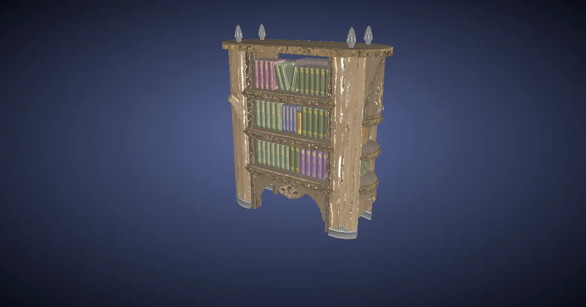 3D-Ansicht von Wald-Bücherregal