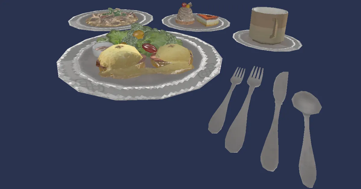High House Supper Set - 3D render