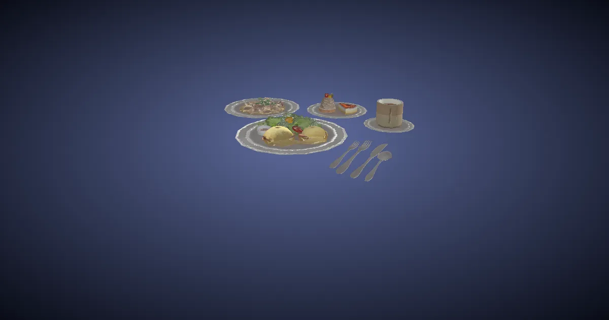 High House Supper Set - 3D render