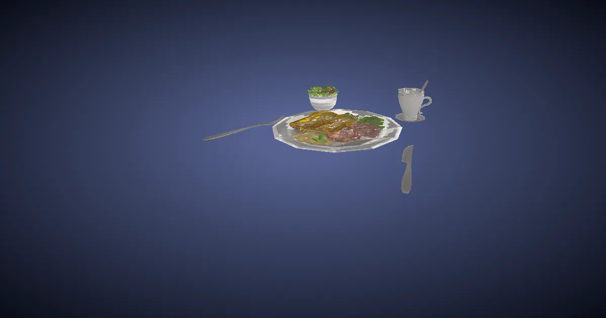 Gourmet Lunch - 3D render