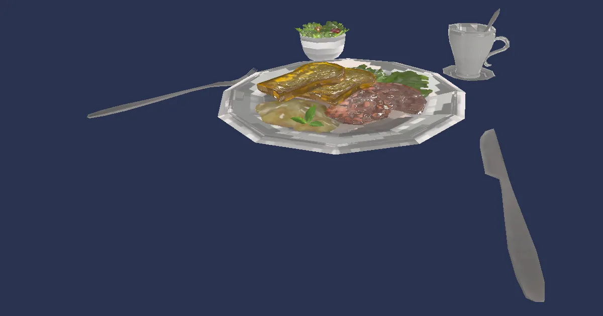 Gourmet Lunch - 3D render