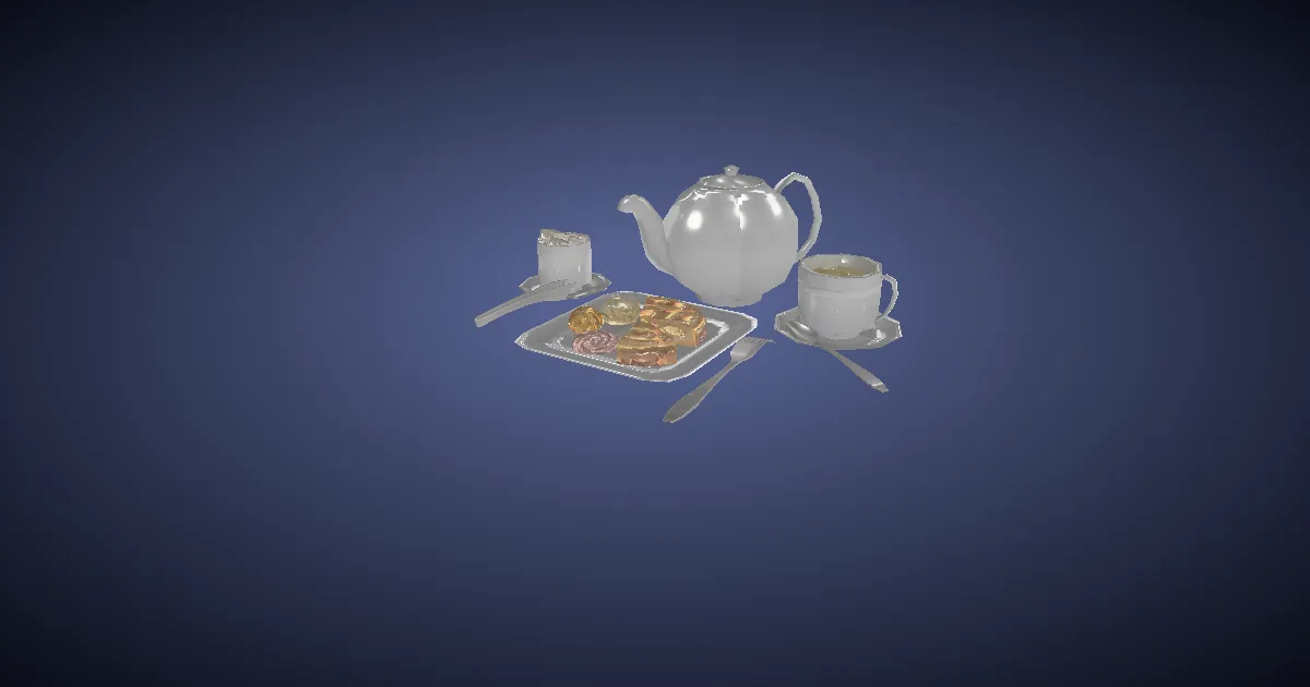 Afternoon Tea Set - 3D render