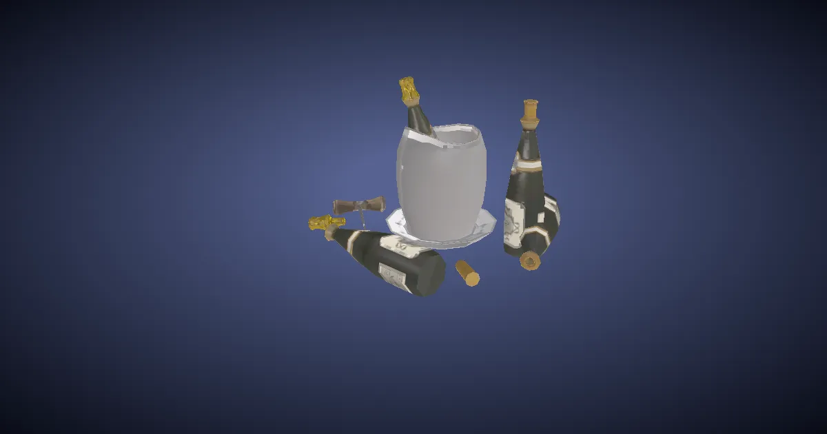 Rendu 3D de Boissons festives