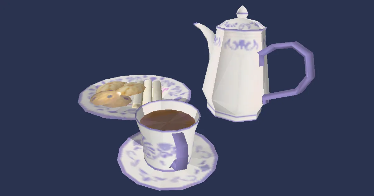 Glade Tea Set - 3D render