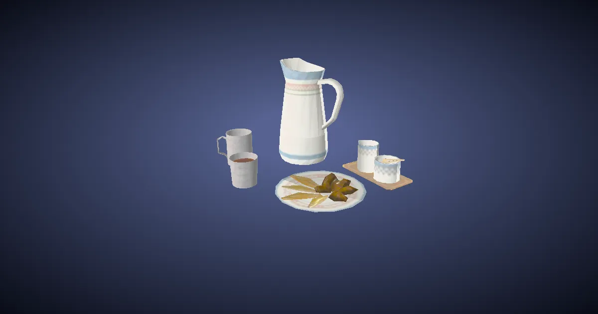 Oasis Breakfast - 3D render