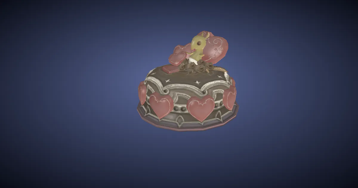 Valentione's Cake - 3D render