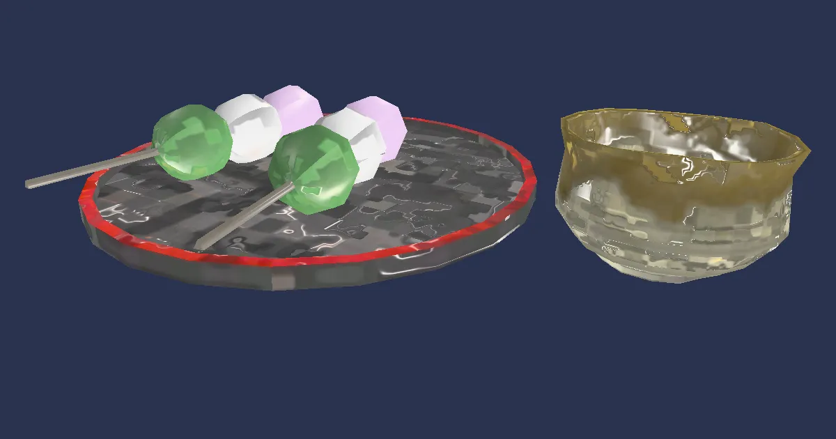 Green Tea Set - 3D render
