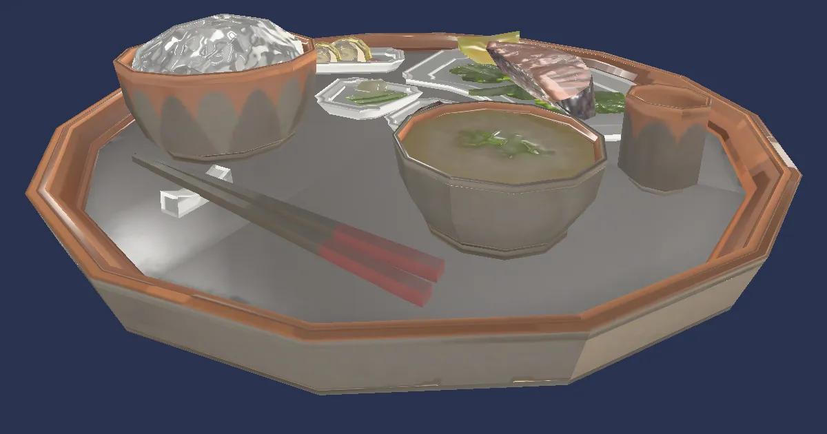 Rendu 3D de Petit déjeuner oriental
