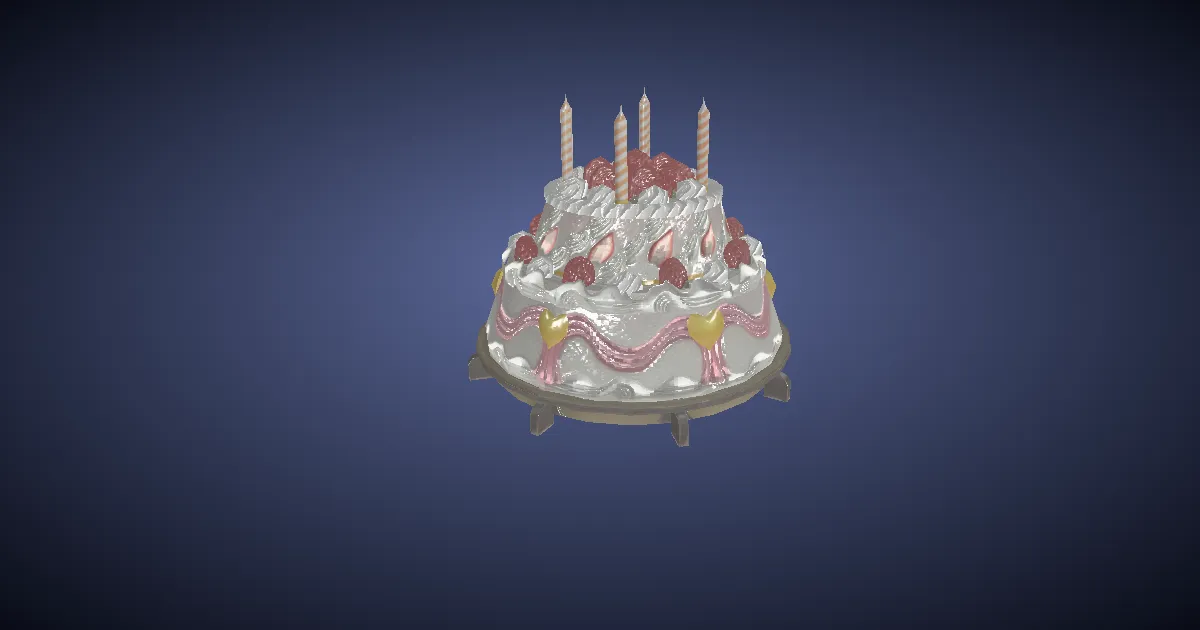 Nameday Cake - 3D render