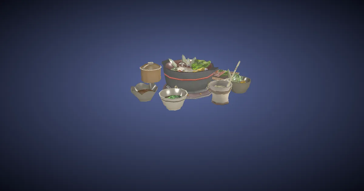 Rendu 3D de Dîner oriental