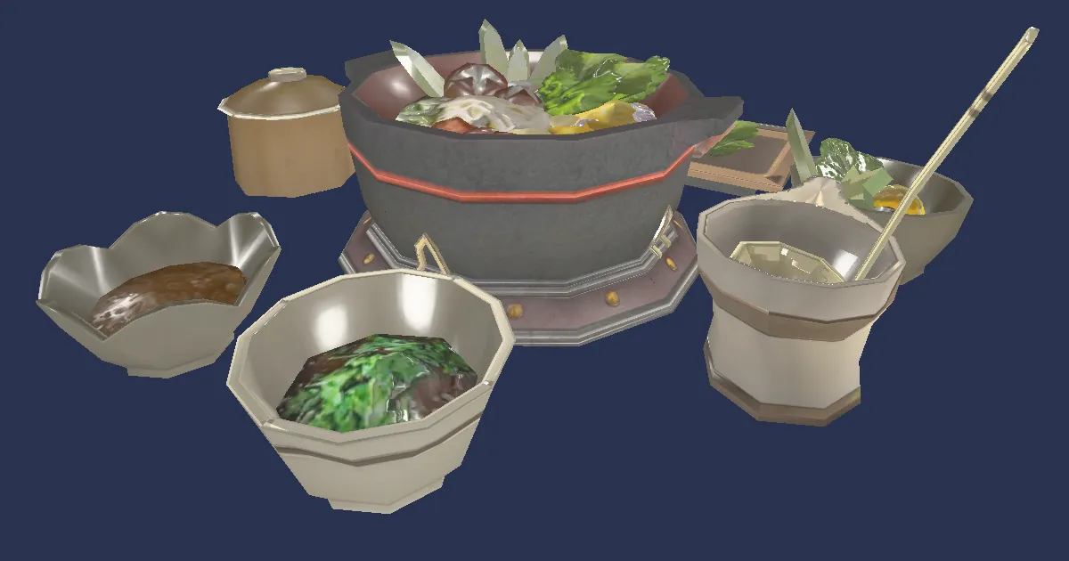 Rendu 3D de Dîner oriental