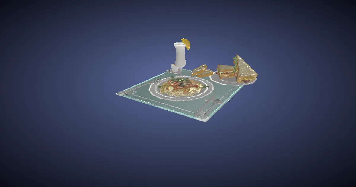Riviera Lunch - 3D render