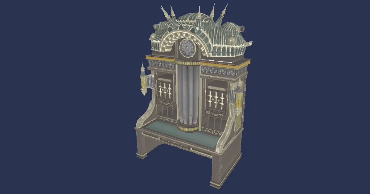 3D-Ansicht von Epischer gordischer Schreibtisch