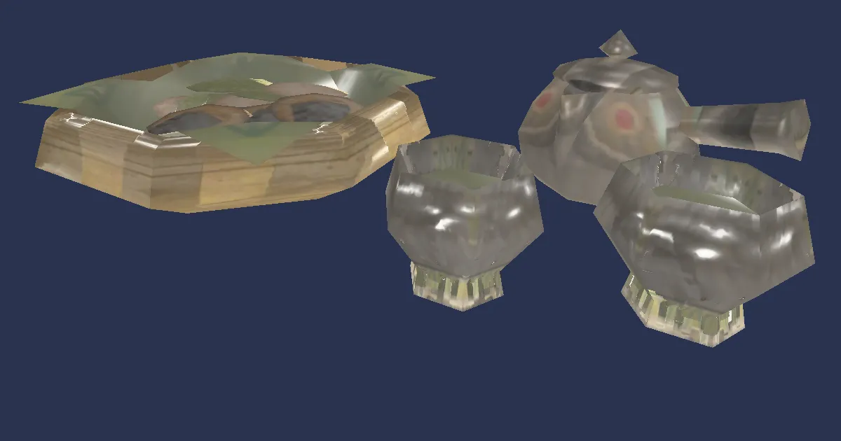 3D-Ansicht von Fernöstliches Teeservice