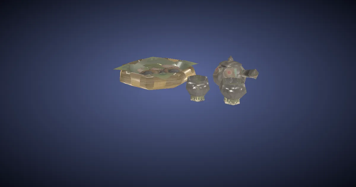 Rendu 3D de Collation de thé oriental