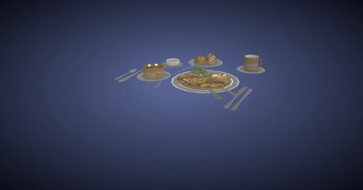 Alpine Supper Set - 3D render