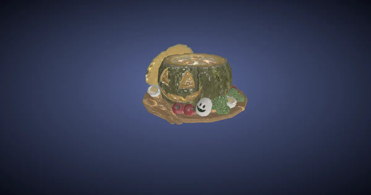 Rendu 3D de Ragoût de citrouille