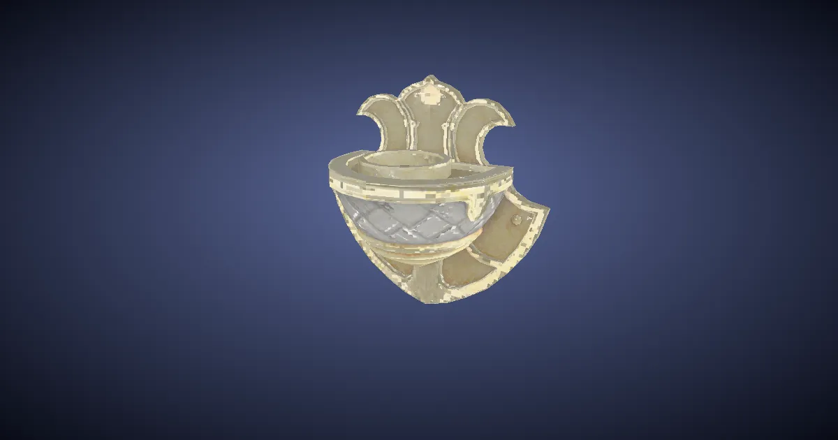 Mounted Flower Vase - 3D render