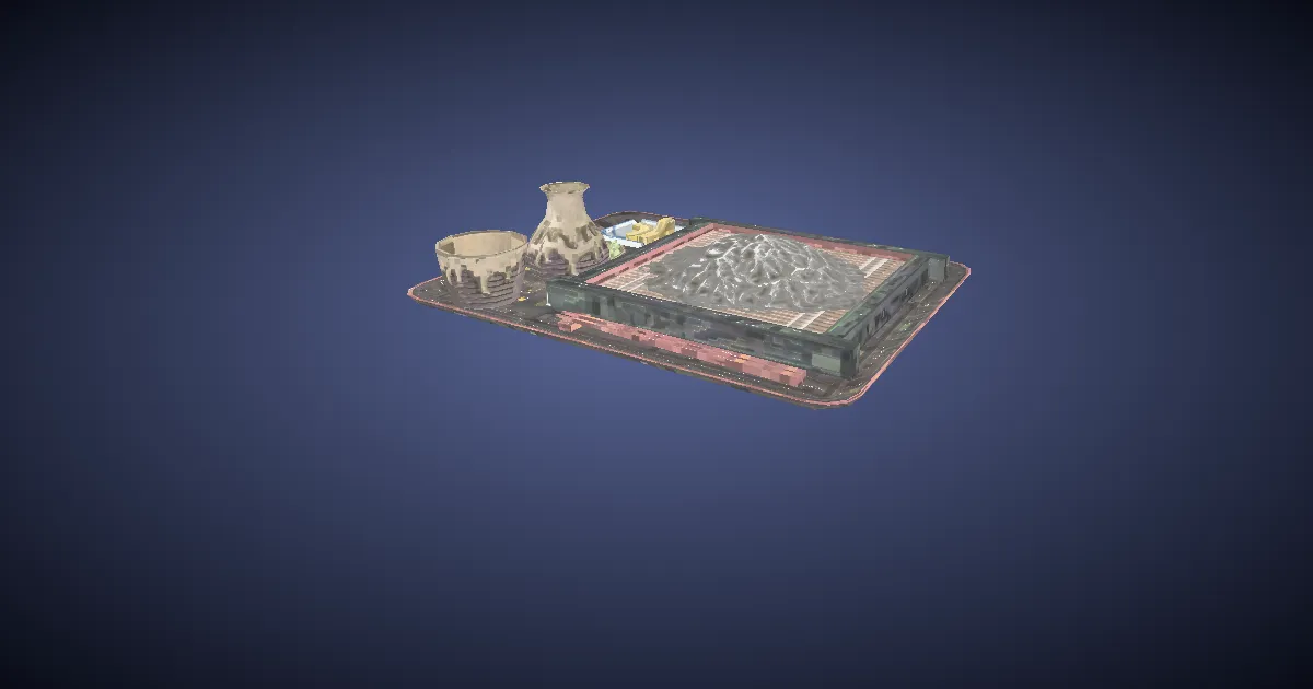 Rendu 3D de Déjeuner oriental : nouilles de sarrasin