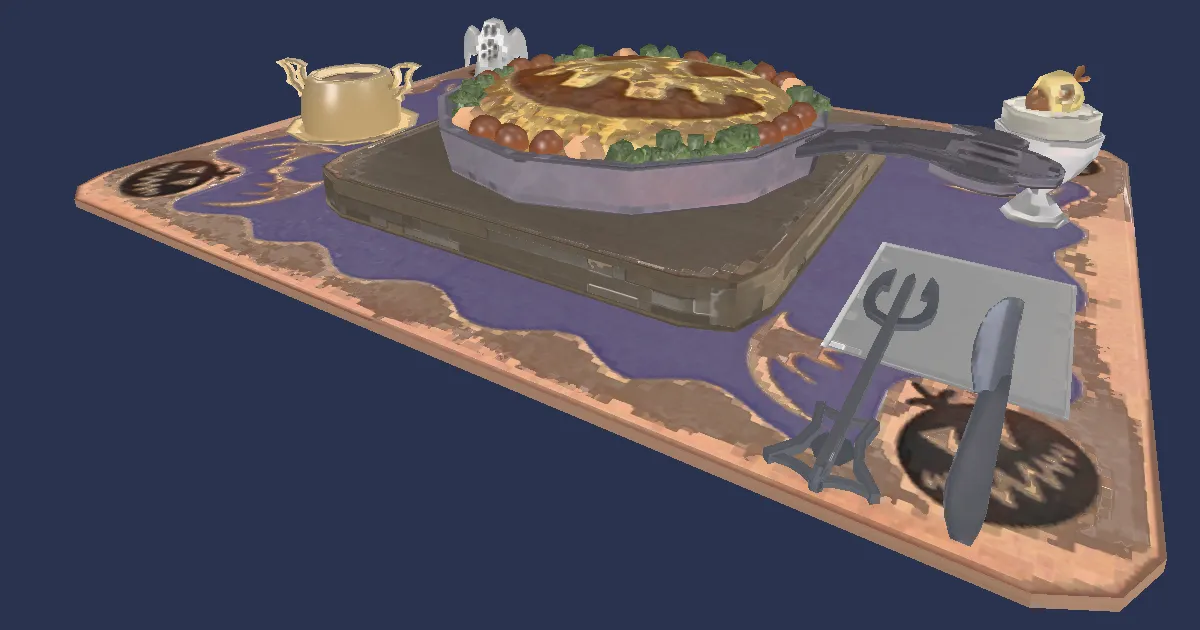 Pumpkin Pie Set - 3D render