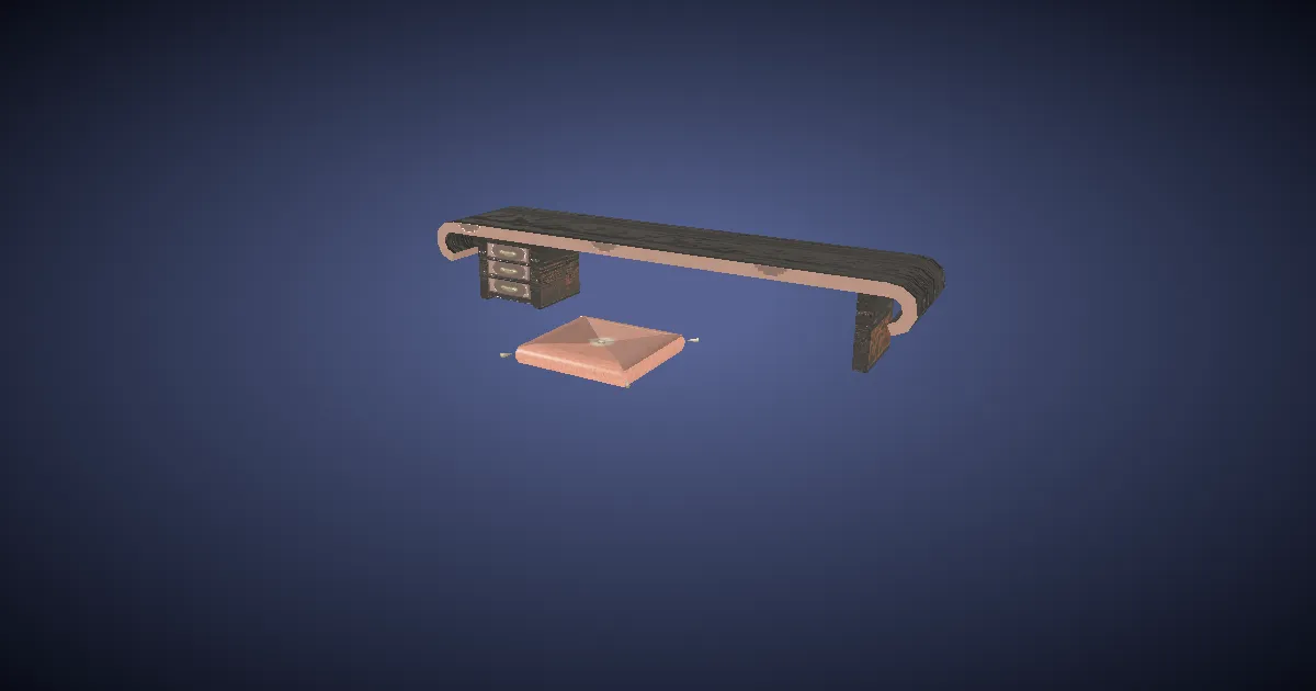 Rendu 3D de Bureau hingashien
