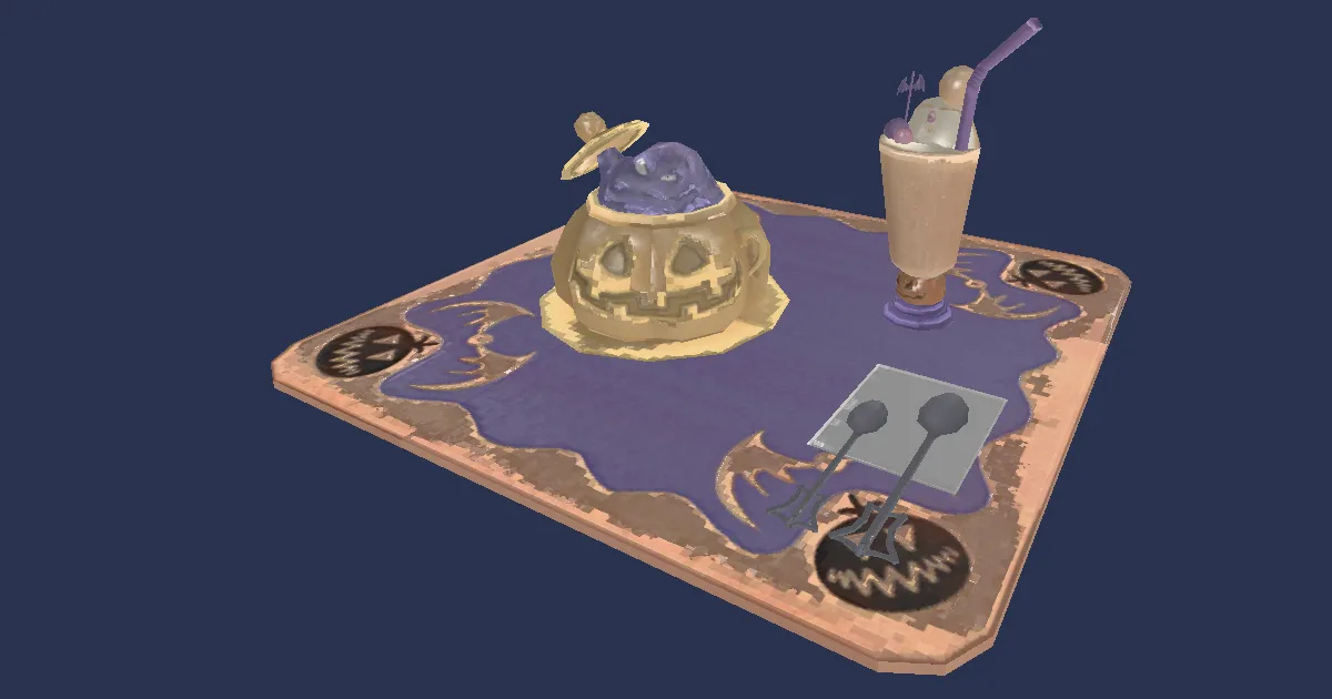Pumpkin Pudding Set - 3D render