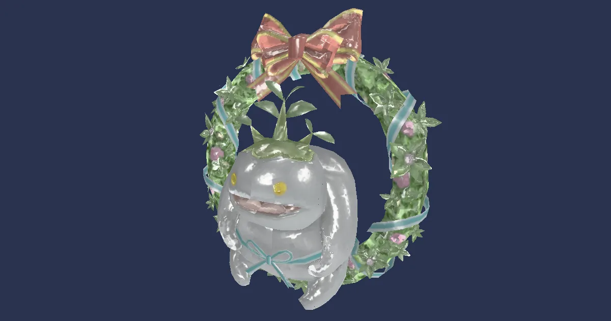 Authentic Starlight Goobbue Wreath - 3D render