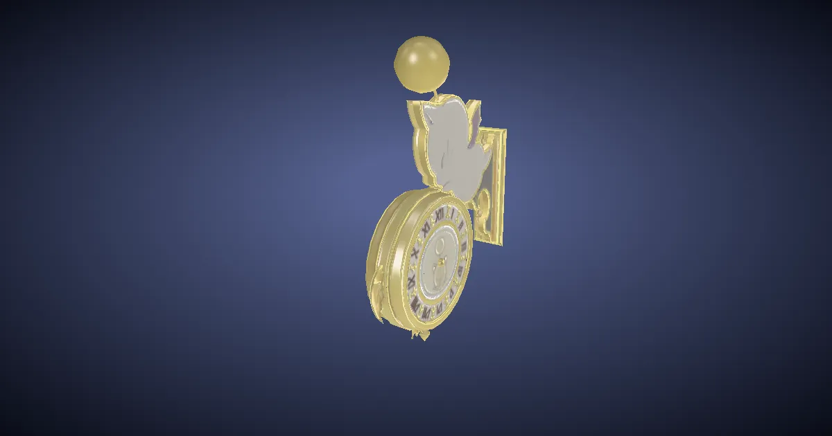 Moogle Wall Chronometer - 3D render