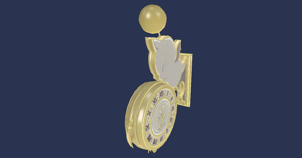 Moogle Wall Chronometer - 3D render
