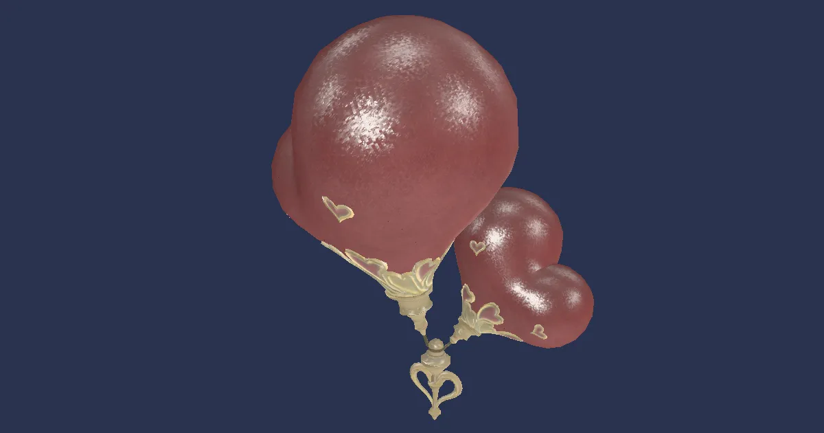 Authentic Valentione's Day Balloons - 3D render