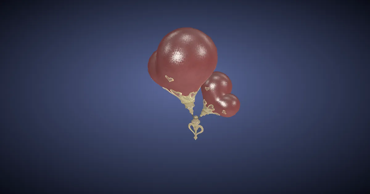Authentic Valentione's Day Balloons - 3D render