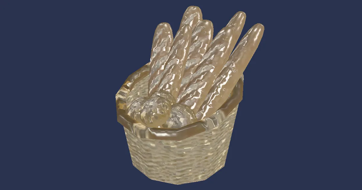 3D-Ansicht von Brotkorb