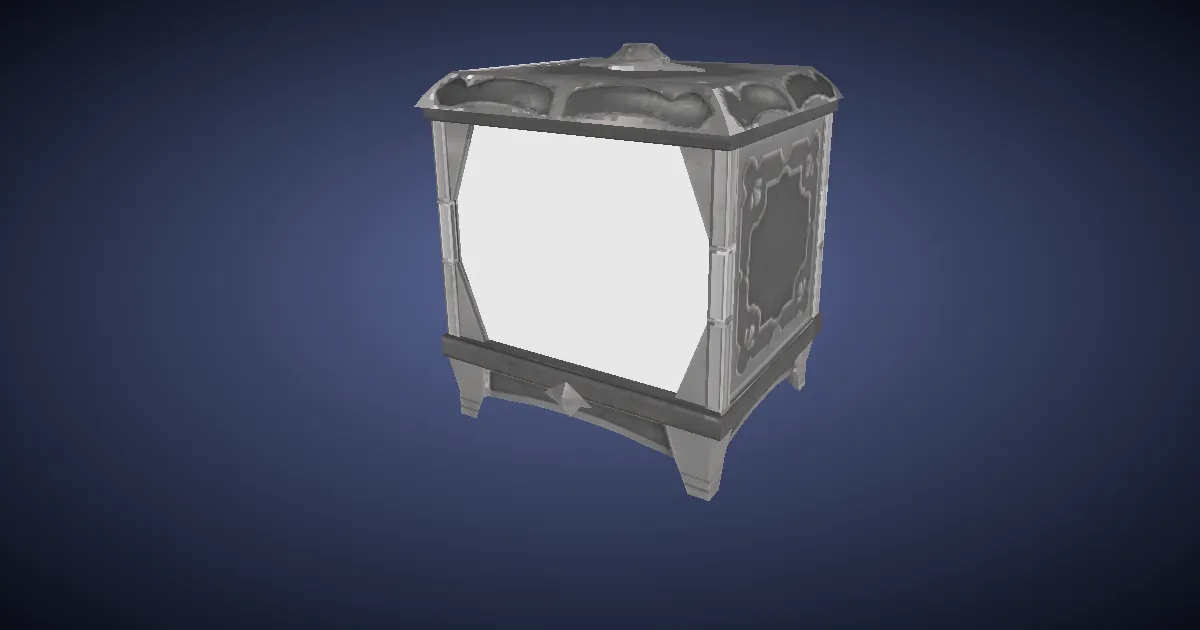 Rendu 3D de Aquarium en métal de petite taille