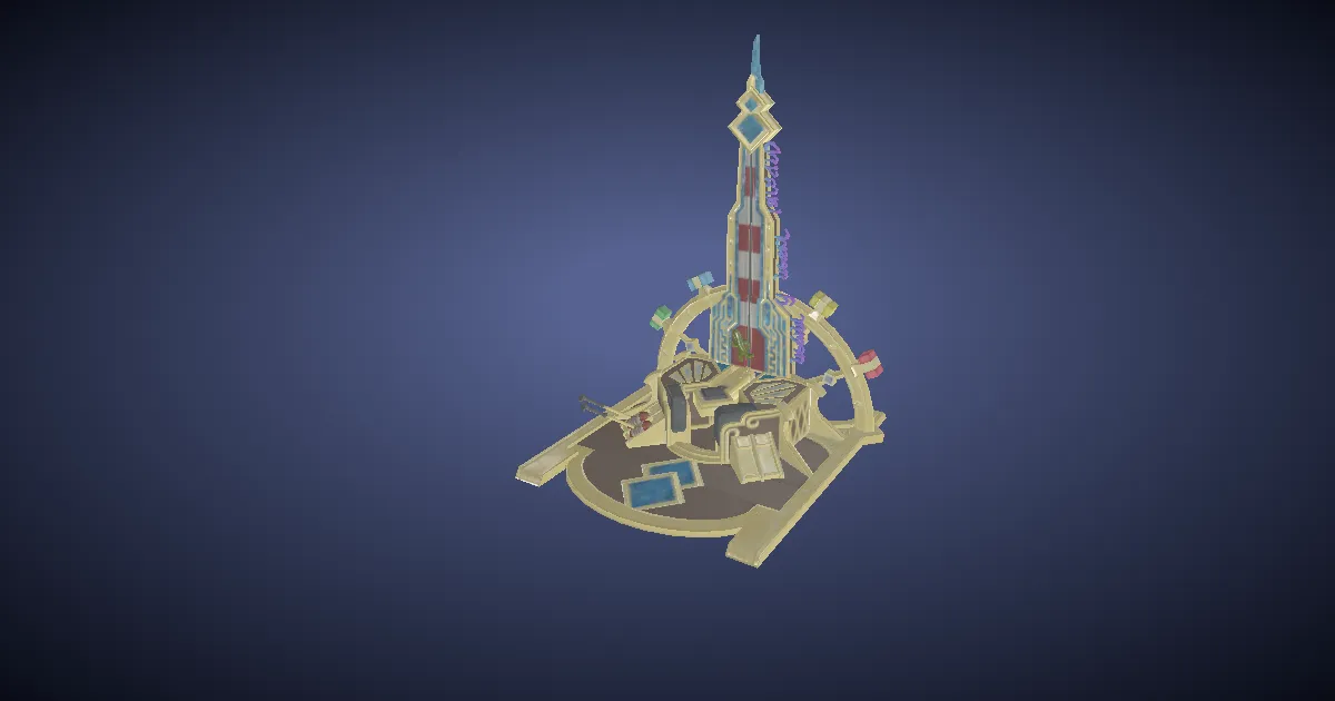 Rendu 3D de Catapultour de Cristal