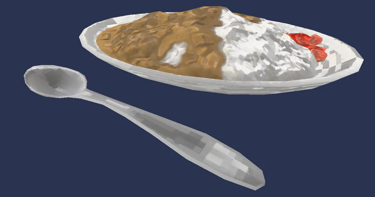Curry Plate - 3D render