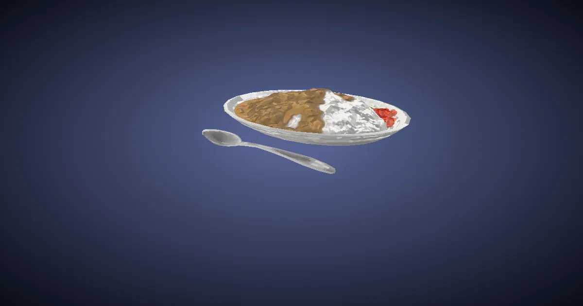 3D-Ansicht von Curry