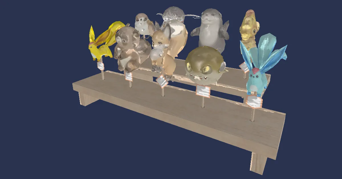 Ame-zaiku Set - 3D render