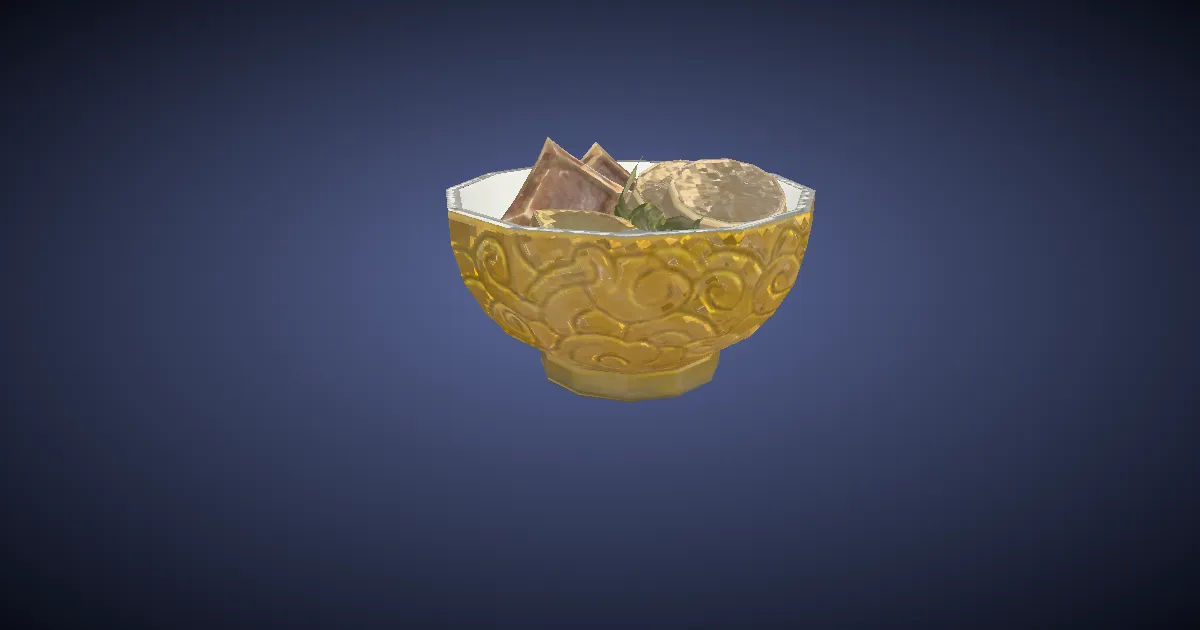 Bowl of Oden - 3D render