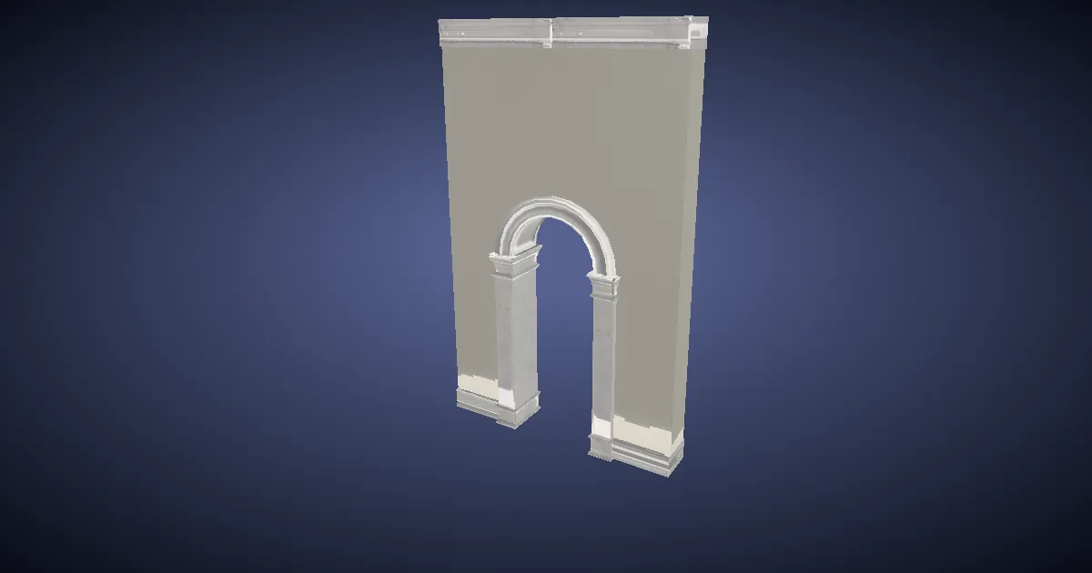3D-Ansicht von Marmorbogen-Raumteiler