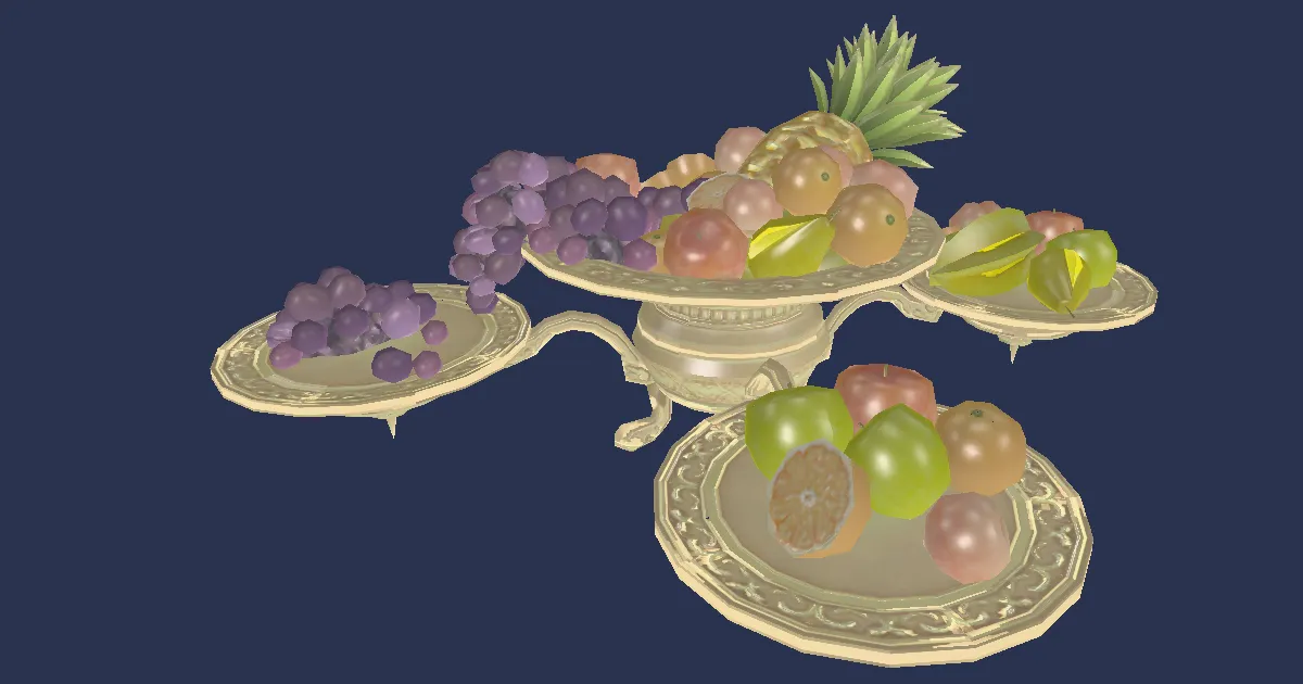 Decadent Fruit Platter - 3D render