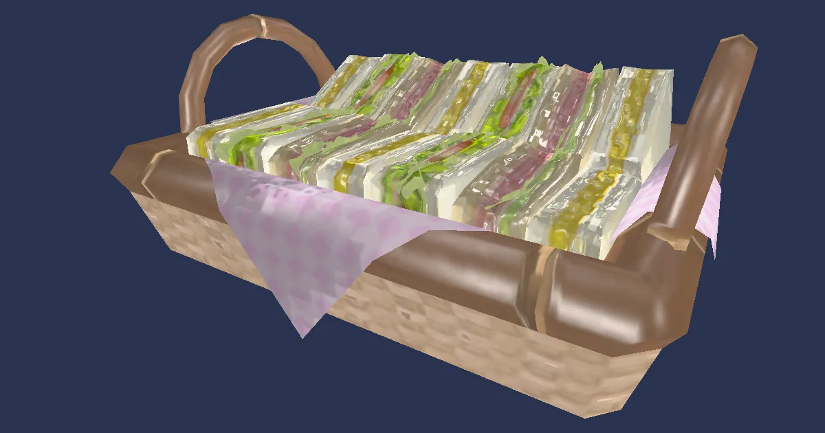Sandwich Basket - 3D render
