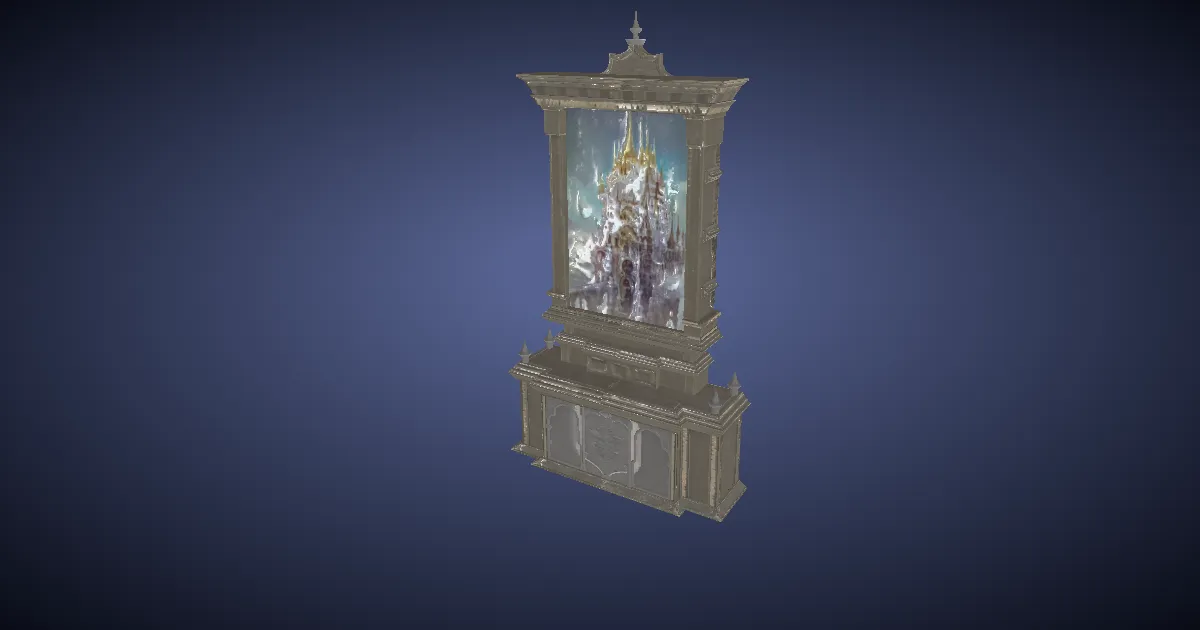 Imposing Ishgardian Shelf - 3D render