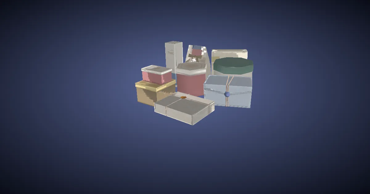 Empty Boxes - 3D render